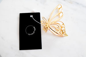 Butterfly hair clip silver & gold - Mila Génesis 